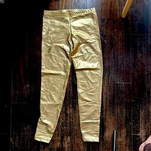 American Apparel gold leggings